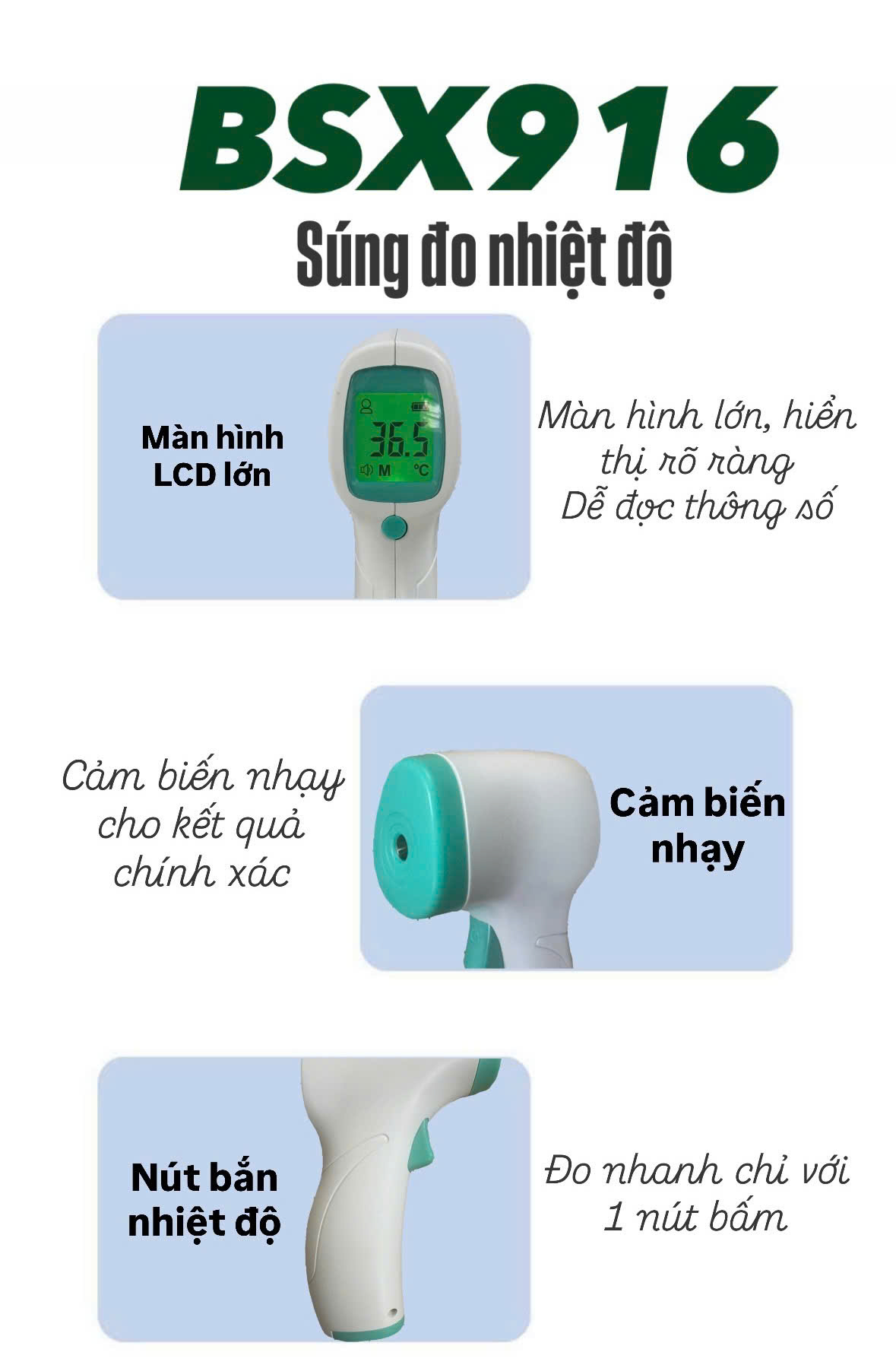 Công nghệ đo của BSX916